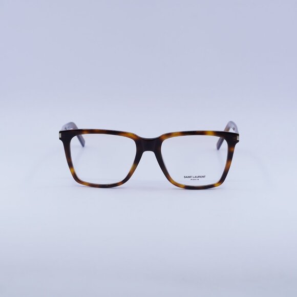 Saint Laurent SL717 SLIM 003 Eyeglasses Havana 54mm Square Frame - Picture 3 of 11